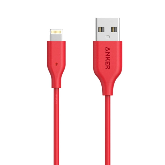 Кабель Anker Powerline Cable Lightning to USB V3 (0.9m) Red*