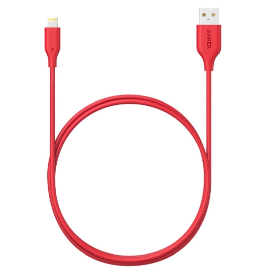 Кабель Anker Powerline Cable Lightning to USB V3 (0.9m) Red* - ціна, характеристики, відгуки, розстрочка, фото 2