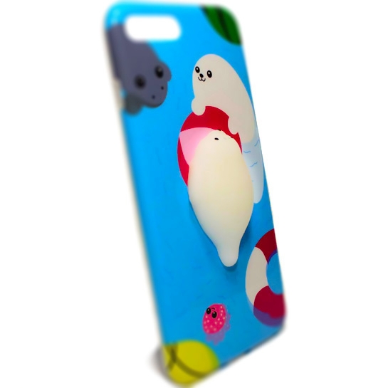 Чехол Squishy Seal Series Silicone Case iPhone 8 Plus/7 Plus Blue/White* - цена, характеристики, отзывы, рассрочка, фото 2