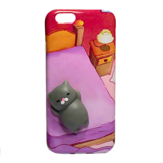 Чехол Squishy Gray Cats Series Silicone Case iPhone 6/6S Bedroom - цена, характеристики, отзывы, рассрочка, фото 1