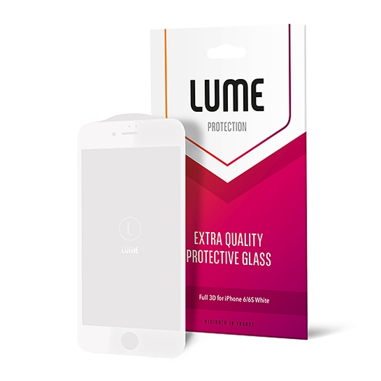 Скло Lume Full 3D for iPhone 6/6S White - ціна, характеристики, відгуки, розстрочка, фото 1