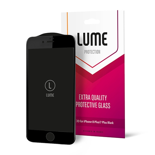 Скло Lume Full 3D for iPhone 8 Plus/7 Plus Black - ціна, характеристики, відгуки, розстрочка, фото 1