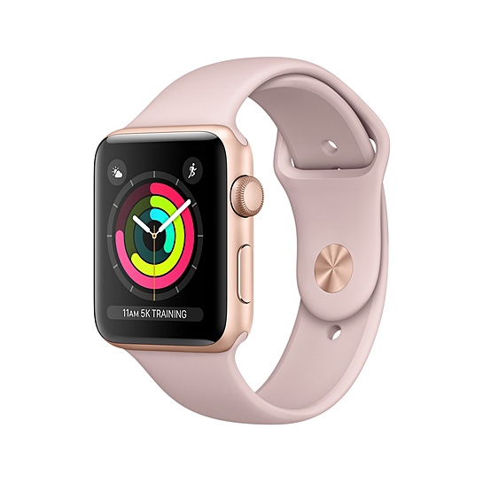 Смарт Годинник Apple Watch Series 3 38mm Gold Aluminum Case with Pink Sand Sport Band - цена, характеристики, отзывы, рассрочка, фото 1