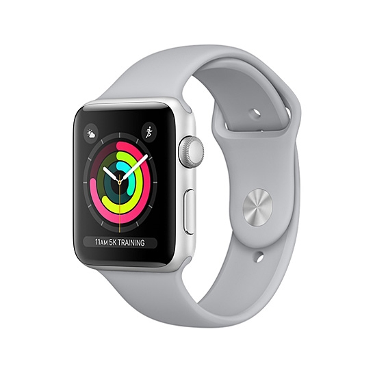Смарт Часы Apple Watch Series 3 38mm Silver Aluminum Case with Fog Sport Band - цена, характеристики, отзывы, рассрочка, фото 1