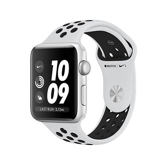 Смарт Годинник Apple Watch Series 3 Nike+ 38mm Silver Aluminum Case with Pure Platinum/Black Nike Band - ціна, характеристики, відгуки, розстрочка, фото 1