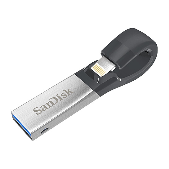 Внешний накопитель USB-Flash 3.0/Lightning 32 Gb SanDisk iXpand Flash Drive Silver - цена, характеристики, отзывы, рассрочка, фото 1