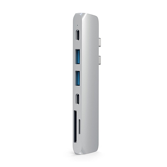 USB-хаб Satechi Aluminum Type-C USB Pro Hub Adapter Silver - ціна, характеристики, відгуки, розстрочка, фото 1