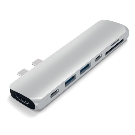 USB-хаб Satechi Aluminum Type-C USB Pro Hub Adapter Silver - цена, характеристики, отзывы, рассрочка, фото 2