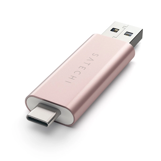 Переходник Satechi Aluminum Type-C USB 3.0 and Micro/SD Card Reader Rose Gold