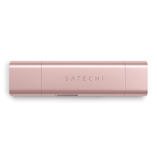 Переходник Satechi Aluminum Type-C USB 3.0 and Micro/SD Card Reader Rose Gold - цена, характеристики, отзывы, рассрочка, фото 4