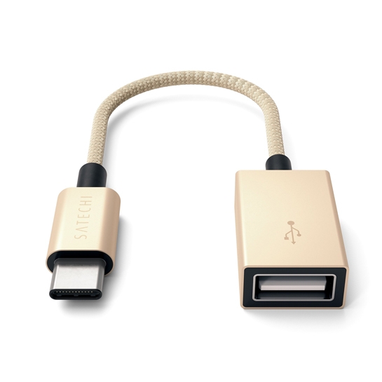 Перехідник Satechi Type-C to Type-A Cabled Adapter Gold - ціна, характеристики, відгуки, розстрочка, фото 3