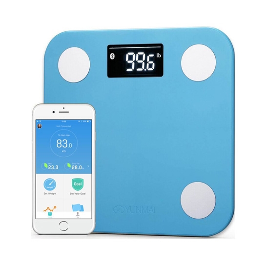 Электронные весы YUNMAI Mini Smart Scale Blue - цена, характеристики, отзывы, рассрочка, фото 3