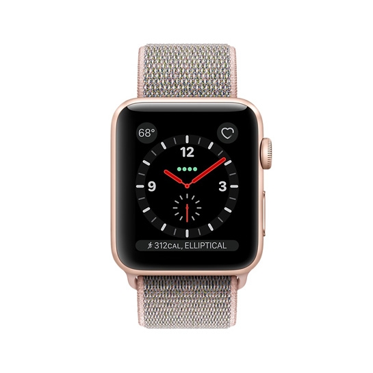 Смарт Годинник Apple Watch Series 3 + LTE 38mm Gold Aluminum Case with Pink Sand Loop - ціна, характеристики, відгуки, розстрочка, фото 2
