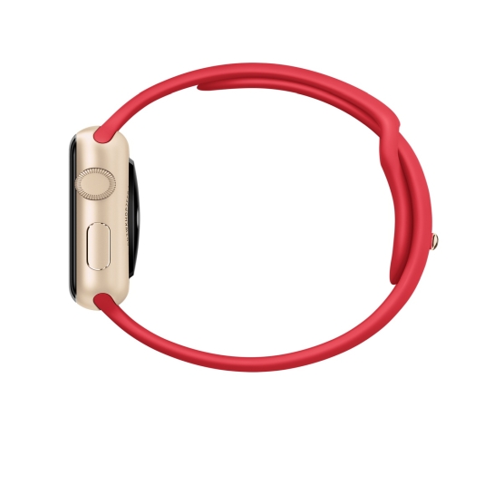 Смарт Часы Apple Watch Sport 42mm Gold Aluminum Case with Red Sport Band - цена, характеристики, отзывы, рассрочка, фото 4