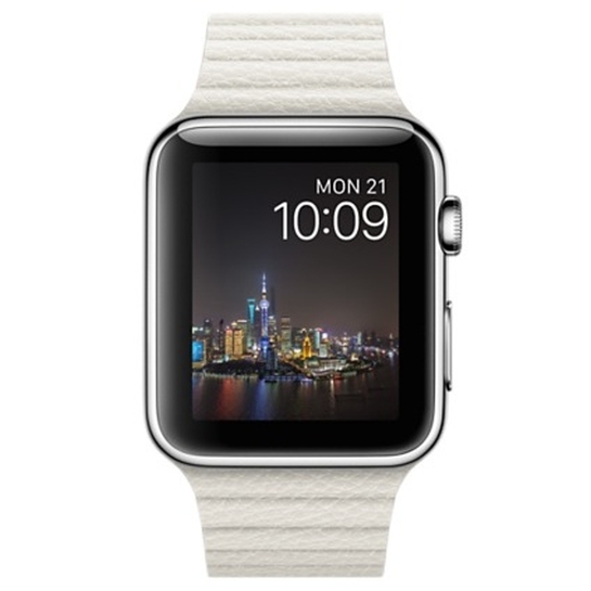 Смарт Годинник Apple Watch 42mm Stainless Steel Case White Leather Loop - ціна, характеристики, відгуки, розстрочка, фото 2