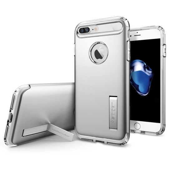 Чехол SGP Case Slim Armor Satin Silver for iPhone 8 Plus/7 Plus* - цена, характеристики, отзывы, рассрочка, фото 3