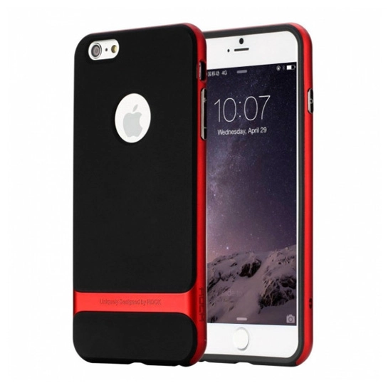 Чехол Rock Royce Silicone Case for iPhone 6/6S Black/Red