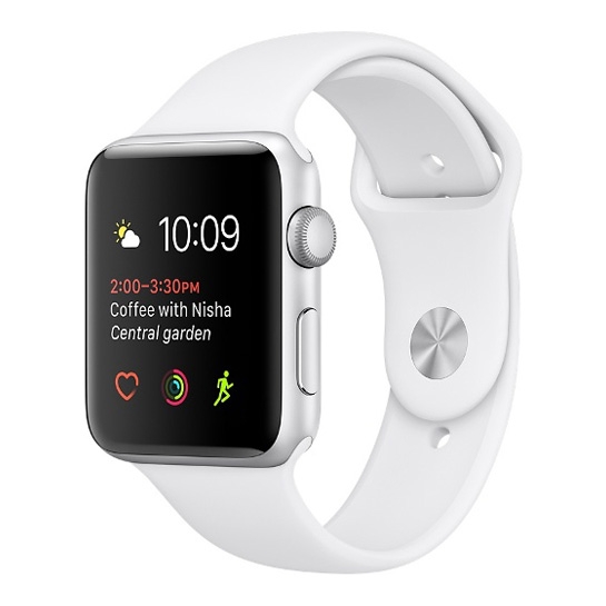 Смарт Годинник Apple Watch Series 1 42mm Silver Alluminum Case with White Sport Band - ціна, характеристики, відгуки, розстрочка, фото 1