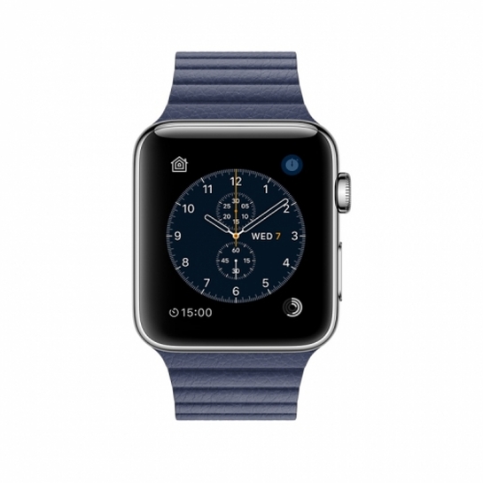 Смарт Часы Apple Watch Series 2 42mm Stainless Steel Case with Midnight Blue Leather Loop - цена, характеристики, отзывы, рассрочка, фото 3