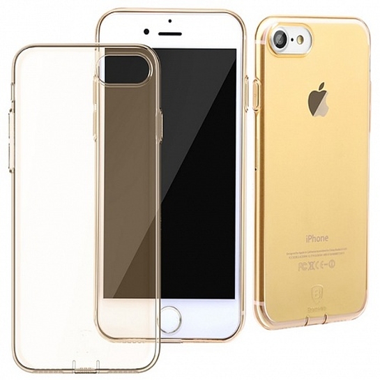 Чехол Baseus Simple Multi Protective Transparent TPU Case for iPhone 8/7 Gold* - цена, характеристики, отзывы, рассрочка, фото 2