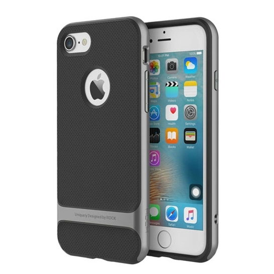 Чохол Rock Royce Silicone Case for iPhone 8/7 Black/Gray* - ціна, характеристики, відгуки, розстрочка, фото 1