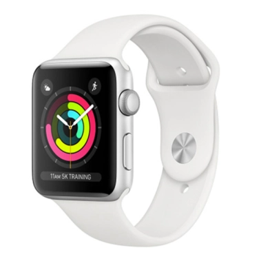 Смарт Часы Apple Watch Series 3 42mm Silver Aluminum Case with White Sport Band - цена, характеристики, отзывы, рассрочка, фото 1