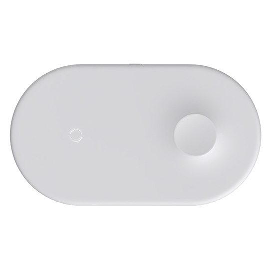 Бездротовий зарядний пристрій Baseus Smart 2 in1 Wireless Charger White - ціна, характеристики, відгуки, розстрочка, фото 1