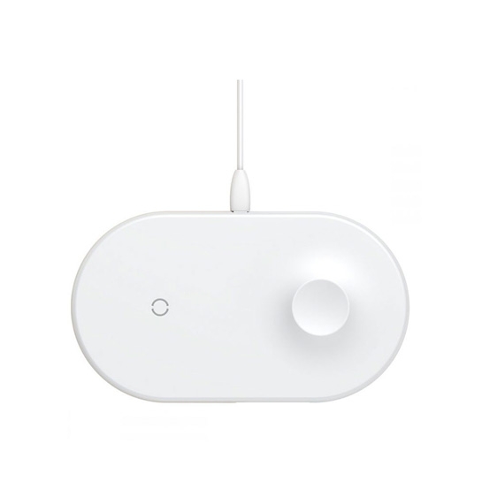 Бездротовий зарядний пристрій Baseus Smart 2 in1 Wireless Charger White - ціна, характеристики, відгуки, розстрочка, фото 2
