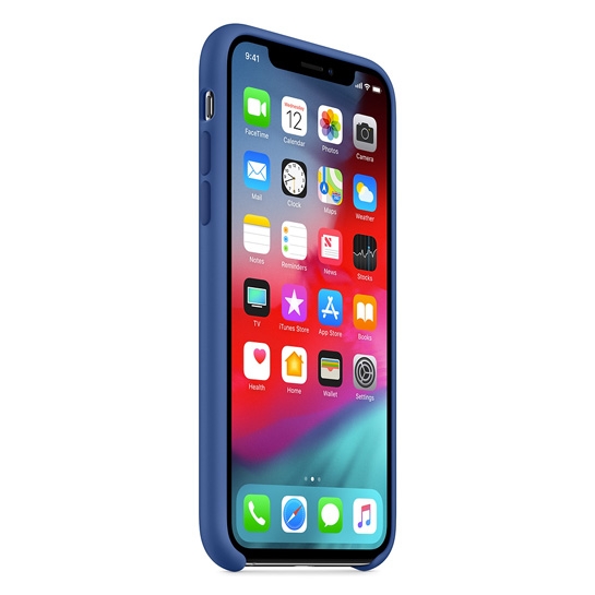 Чехол Apple Silicone Case for iPhone XS Delft Blue - цена, характеристики, отзывы, рассрочка, фото 3