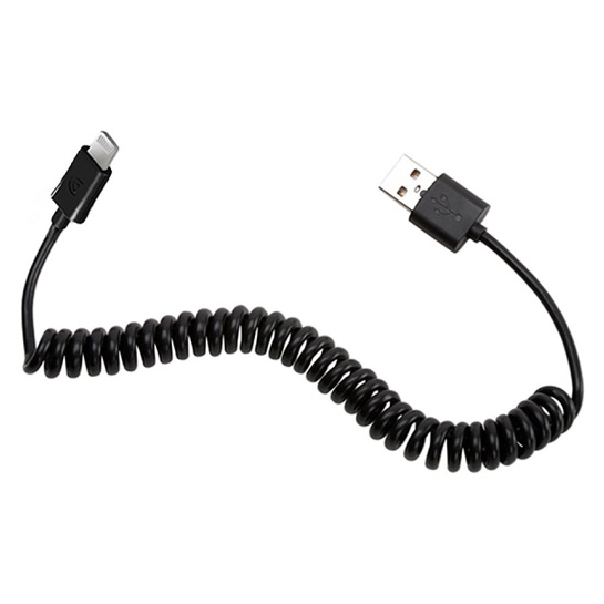 Кабель Griffin USB to Coiled Lightning Cable 1.2m Black* - ціна, характеристики, відгуки, розстрочка, фото 1