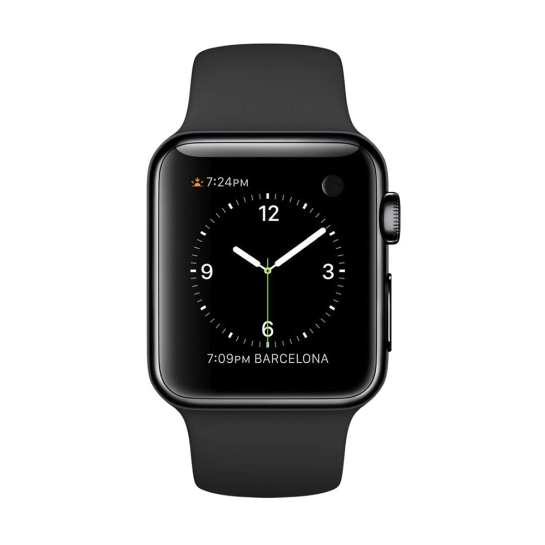 Смарт Годинник Apple Watch 38mm Space Black Stainless Steel Case with Black Sport Band - ціна, характеристики, відгуки, розстрочка, фото 5