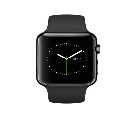 Смарт Годинник Apple Watch 42mm Stainless Steel Case Space Black with Black Sport Band - ціна, характеристики, відгуки, розстрочка, фото 5