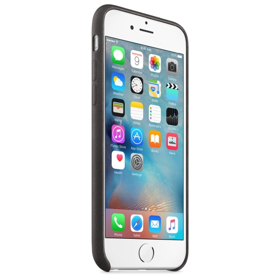 Чехол Apple Leather Case for iPhone 6/6S Black - цена, характеристики, отзывы, рассрочка, фото 2