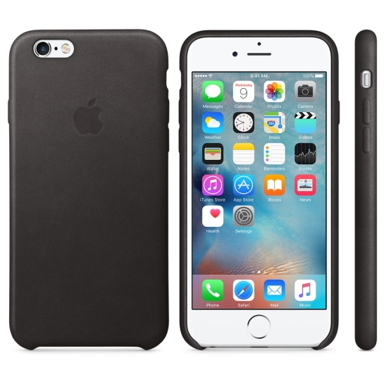 Чехол Apple Leather Case for iPhone 6/6S Black - цена, характеристики, отзывы, рассрочка, фото 4