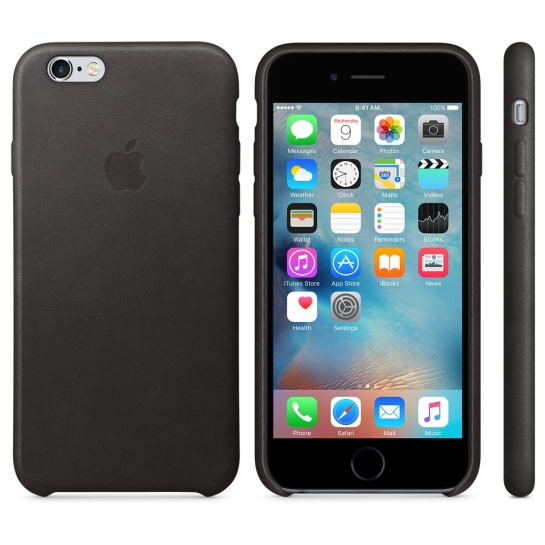 Чехол Apple Leather Case for iPhone 6/6S Black - цена, характеристики, отзывы, рассрочка, фото 5