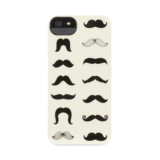 Чохол Griffin Mustachio Case for iPhone 5/5S/SE Black/Ecu * - ціна, характеристики, відгуки, розстрочка, фото 1