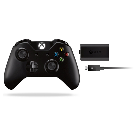 Джойстик Xbox One Black + Play & Charge Kit - цена, характеристики, отзывы, рассрочка, фото 2