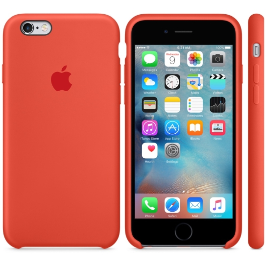 Чехол Apple Silicone Case for iPhone 6/6S Orange - цена, характеристики, отзывы, рассрочка, фото 4