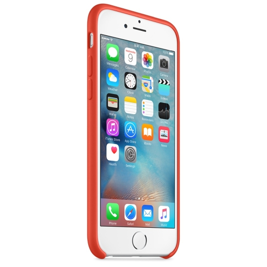 Чехол Apple Silicone Case for iPhone 6/6S Orange - цена, характеристики, отзывы, рассрочка, фото 7