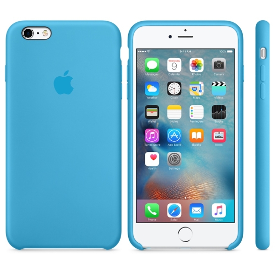 Чохол Apple Silicone Case for iPhone 6 Plus/6S Plus Blue - ціна, характеристики, відгуки, розстрочка, фото 2