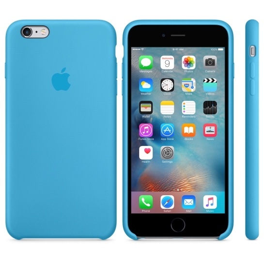 Чехол Apple Silicone Case for iPhone 6 Plus/6S Plus Blue - цена, характеристики, отзывы, рассрочка, фото 4