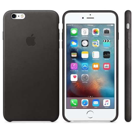 Чехол Apple Leather Case for iPhone 6 Plus/6S Plus Black - цена, характеристики, отзывы, рассрочка, фото 2