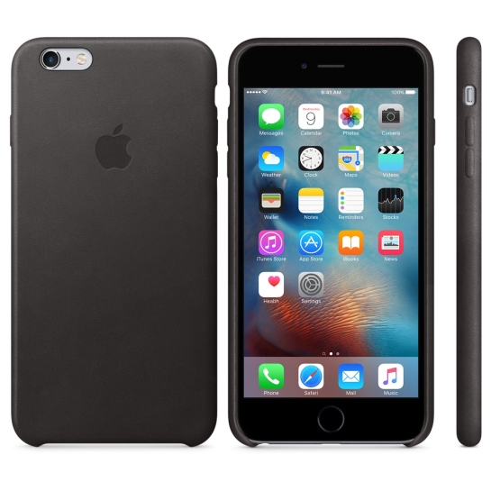 Чохол Apple Leather Case for iPhone 6 Plus/6S Plus Black - ціна, характеристики, відгуки, розстрочка, фото 4