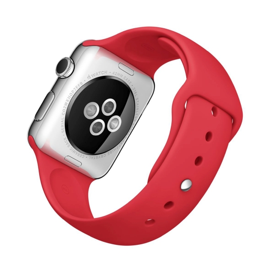 Смарт Годинник Apple Watch 42mm Stainless Steel Case with Product Red Sport Band - ціна, характеристики, відгуки, розстрочка, фото 4