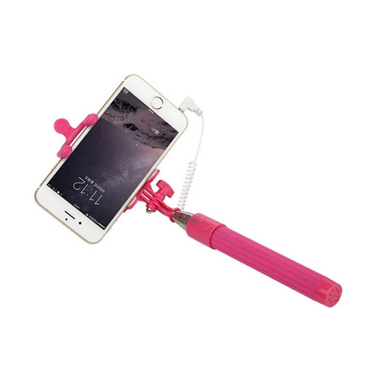 Палиця для селфі Baseus Selfie Stick Pro Series with Aux Cable Pink * - ціна, характеристики, відгуки, розстрочка, фото 1
