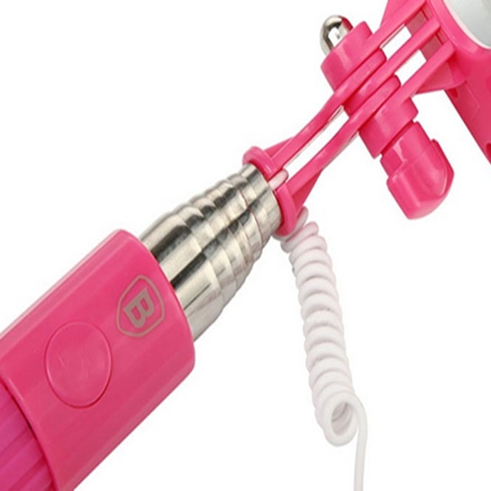 Палиця для селфі Baseus Selfie Stick Pro Series with Aux Cable Pink * - ціна, характеристики, відгуки, розстрочка, фото 4