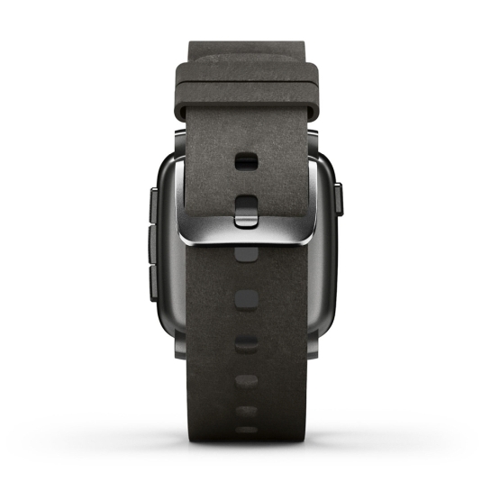 Смарт годинник Pebble Time Steel Black with Leather Band - ціна, характеристики, відгуки, розстрочка, фото 3