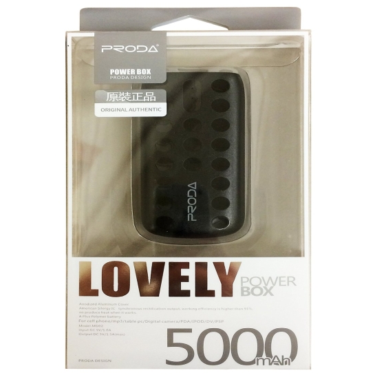 Внешний аккумулятор Remax Proda Design Power Box Lovely 5000 mAh Black* - цена, характеристики, отзывы, рассрочка, фото 4