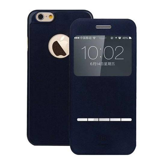 Чохол Baseus Terse Leather Case for iPhone 6/6S Blue - ціна, характеристики, відгуки, розстрочка, фото 1