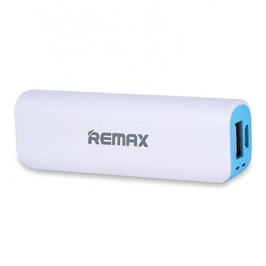 Зовнішній акумулятор Remax Power Box Mini White 2600 mAh Blue* - ціна, характеристики, відгуки, розстрочка, фото 1